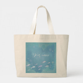 Mattheüs 4:19 Christelijk Bijbelvers Vissen in Zee Grote Tote Bag