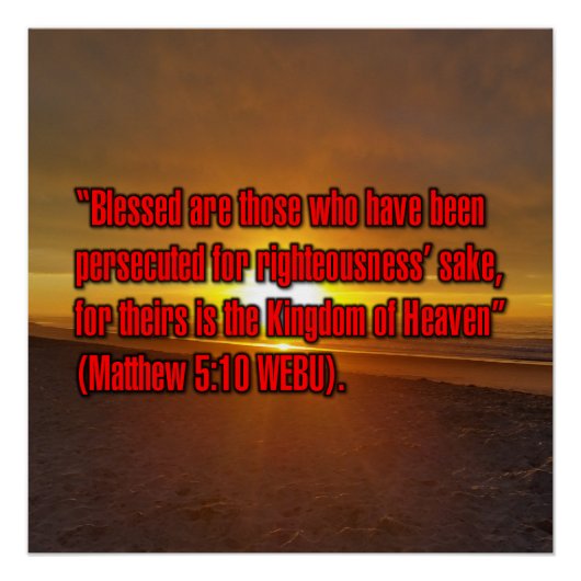 Mattheus 5:10 WEBU Perfect Poster (Voorkant)
