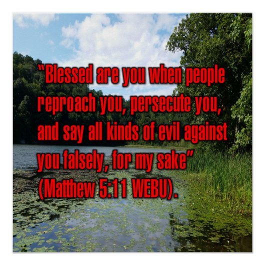 Mattheus 5:11 WEBU Perfect Poster (Voorkant)