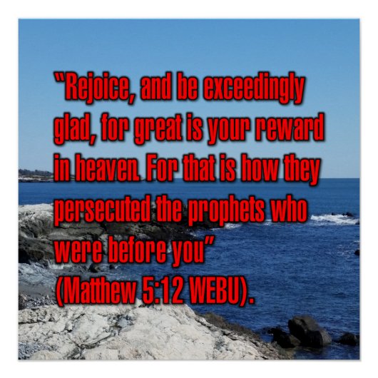 Mattheus 5:12 WEBU Perfect Poster (Voorkant)