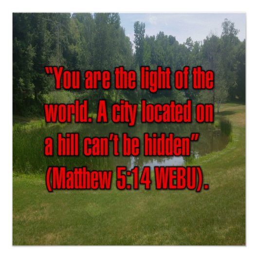 Mattheus 5:14 WEBU Perfect Poster (Voorkant)