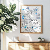 Mattheüs 5 24 27 Huis op de Rots Bijbelvers Poster