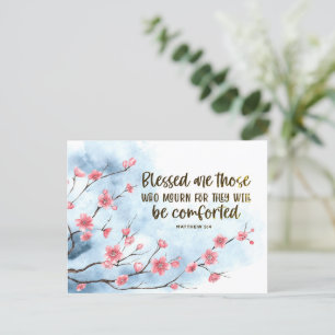 Mattheus 5:4 Zalig de treurenden Medeleven Briefkaart