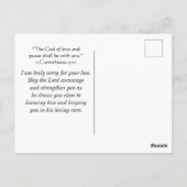 Mattheus 5:4 Zalig hen die treuren Barmhartigheid Briefkaart (Achterkant)