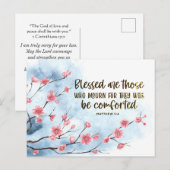 Mattheüs 5:4 Zalig hen die treuren Blijde deelnemi Briefkaart (Voorkant / Achterkant)
