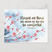 Mattheüs 5:4 Zalig hen die treuren Blijde deelnemi Briefkaart (Voorkant)