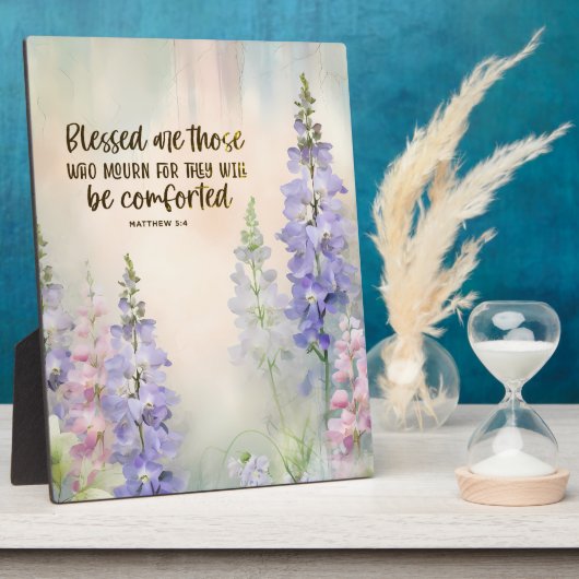 Mattheüs 5:4 Zalig zijn zij die treuren Begenadigi Fotoplaat (Zijkant)