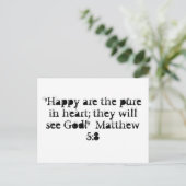 Mattheüs 5:8 Briefkaart (Staand voorkant)