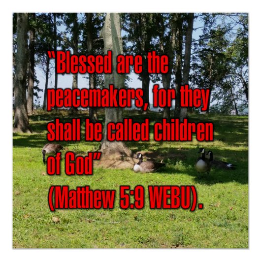 Mattheus 5:9 WEBU Perfect Poster (Voorkant)