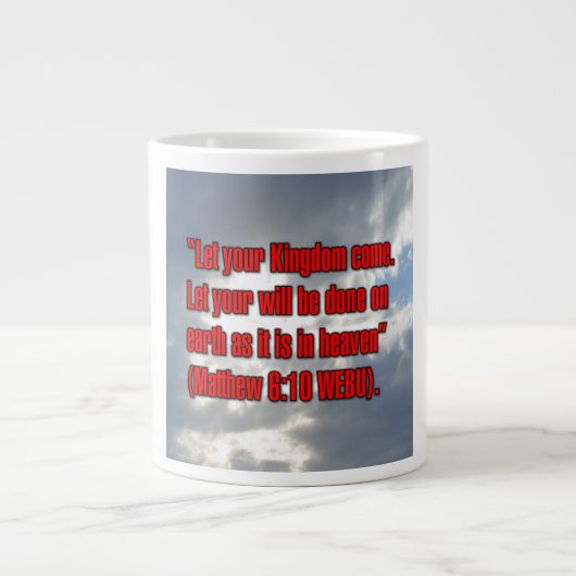 Mattheus 6:10 WEBU Mug Grote Koffiekop (Voorkant)