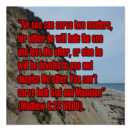 Mattheus 6:24 WEBU Perfect Poster (Voorkant)