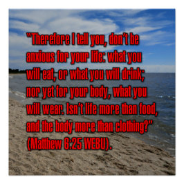 Mattheus 6:25 WEBU Perfect Poster