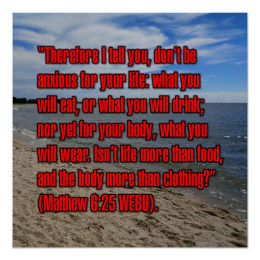 Mattheus 6:25 WEBU Perfect Poster (Voorkant)