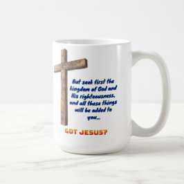 Mattheüs 6:33 Kruis Koffiemok