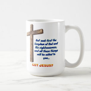 Mattheüs 6:33 Kruis Koffiemok