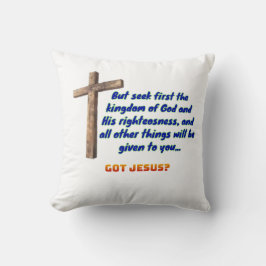 Mattheüs 6:33 Kruis Kussen