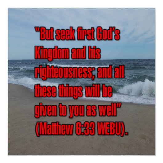 Mattheus 6:33 WEBU Perfect Poster (Voorkant)