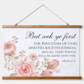 Mattheüs 6:33 Zoekt de eerste bloemlezing Hangend Wandkleed (Voorkant)