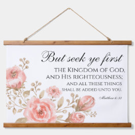 Mattheüs 6:33 Zoekt de eerste bloemlezing Hangend Wandkleed