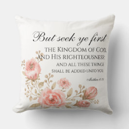Mattheüs 6:33 Zoekt de eerste bloemlezing Kussen