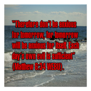 Mattheus 6:34 WEBU Perfect Poster
