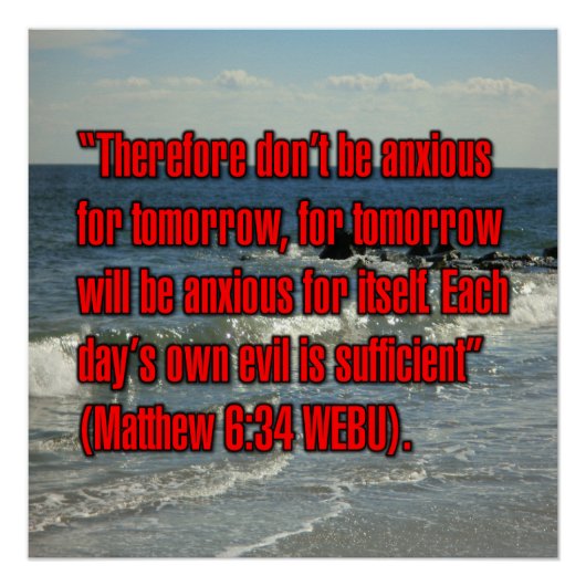 Mattheus 6:34 WEBU Perfect Poster (Voorkant)