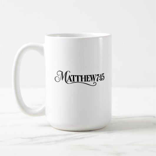 Mattheus 7:15 koffiemok (Links)