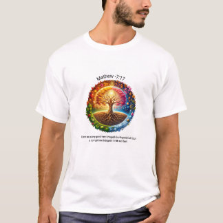 Mattheüs 7:17 Zo brengt ook iedere goede boom T-shirt
