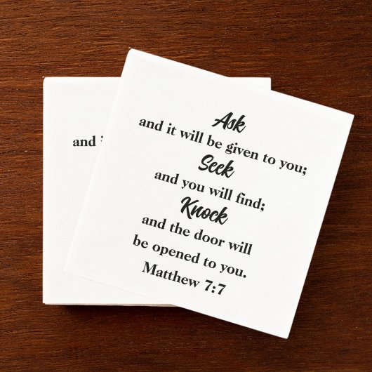 Mattheüs 7:7 Bijbelvers Kerk Servet