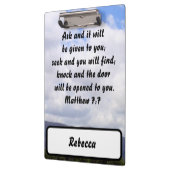 Mattheüs 7:7 Favoriete Bijbelvers Klembord (Links)