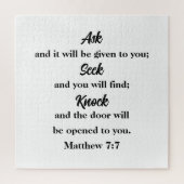 Mattheüs 7:7 Meditatief Bijbelvers Legpuzzel (Verticaal)