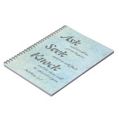 Mattheüs 7:7, Notitieboek (Linkerzijde)