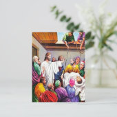 Mattheüs 9:1-8 Jezus vergeeft en geneest briefkaar Briefkaart (Staand voorkant)