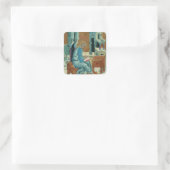 Mattheüs de evangelist door Andrei Rublev Vierkante Sticker (Tas)