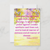 Matthew 10:1 KJV Bijbelscriptie Pic Greeting Kaart (Voorkant)