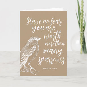 Matthew 10:31 JW Aanmoediging gevouwen Kaart