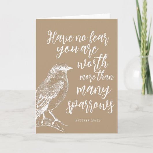 Matthew 10:31 JW Aanmoediging gevouwen Kaart (Voorkant)