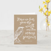 Matthew 10:31 JW Aanmoediging gevouwen Kaart (Gele Bloem)