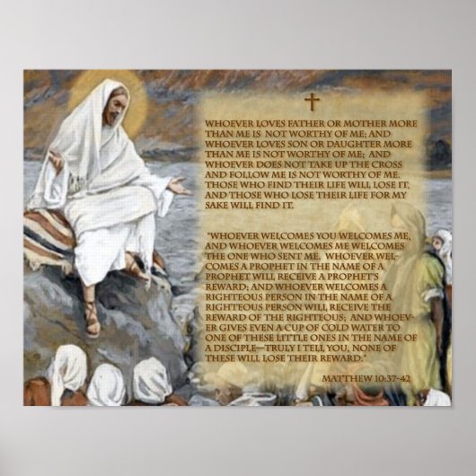 MATTHEW 10 37-42 POSTER (Voorkant)