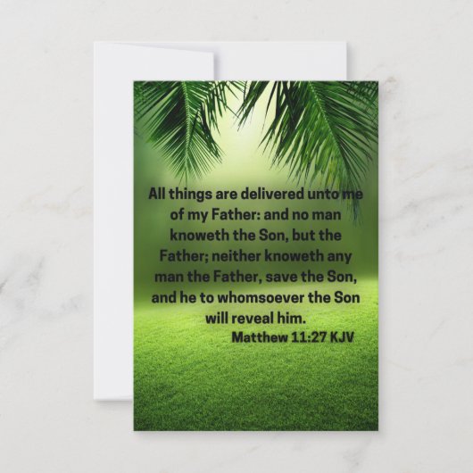 Matthew 11:27 KJV Bijbelscriptie Pic Greeting Kaart (Voorkant)