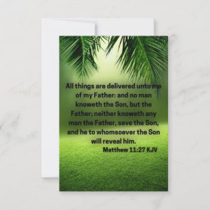 Matthew 11:27 KJV Bijbelscriptie Pic Greeting Kaart
