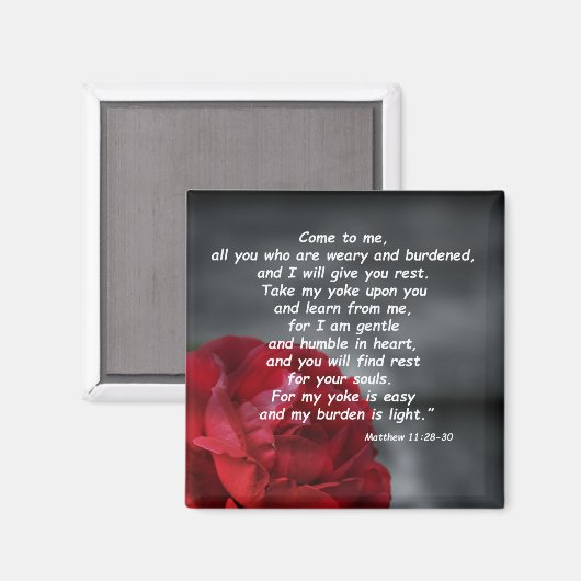 Matthew 11:28-30 magneet (Voorkant / Achterkant)