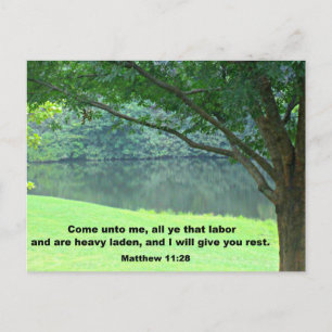 Matthew 11:28 briefkaart