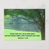 Matthew 11:28 briefkaart (Voorkant)