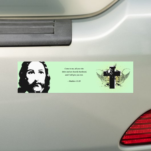 MATTHEW 11:28 BUMPERSTICKER (Op auto)