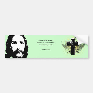 MATTHEW 11:28 BUMPERSTICKER