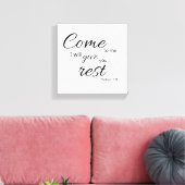 Matthew 11:28 Canvas | Geeft u rust Afdruk (Insitu (Woonkamer))