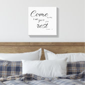 Matthew 11:28 Canvas | Geeft u rust Afdruk (Insitu (Slaapkamer))