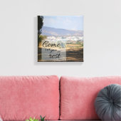 Matthew 11:28 Canvasprint | Geeft u rust Canvas Afdruk (Insitu (Woonkamer))