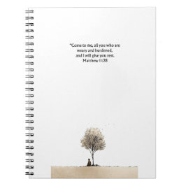 Matthew 11:28 Christelijk Dagboek Schriftuur Notit Notitieboek